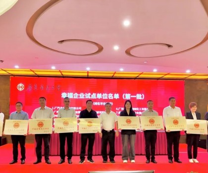 喜报！新明珠集团获评广东省第一批“幸福企业试点单位”